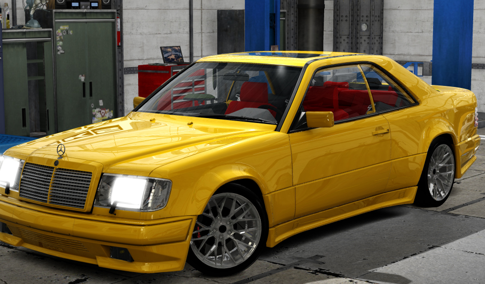 Mercedes-Benz AMG Hammer Coupe 1987, skin vivid_yellow