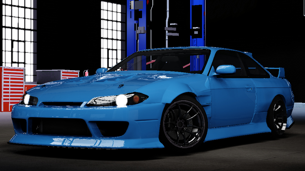 Nissan Silvia S14.5 Drift, skin hyper blue