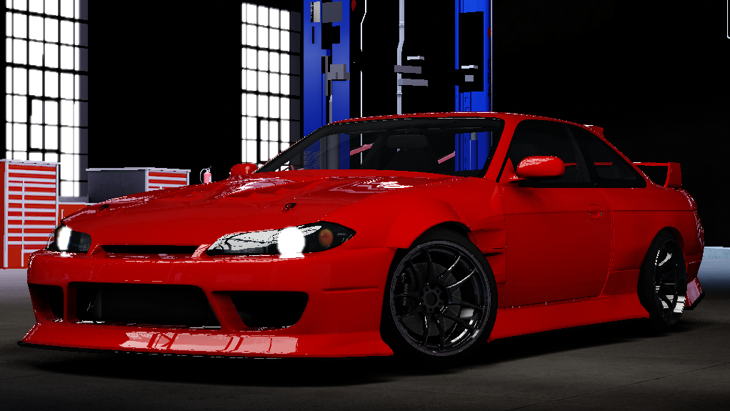 Nissan Silvia S14.5 Drift, skin lightning_red