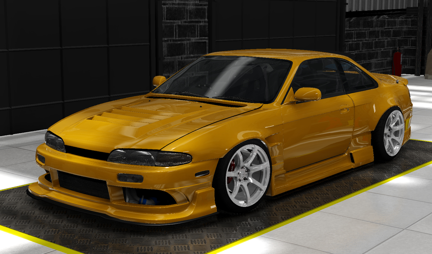Nissan Silvia S14 Origin Lab, skin vivid_yellow