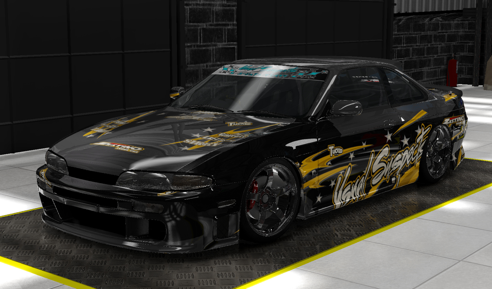 Nissan Silvia S14 VQ35DE, skin TUS team paint black