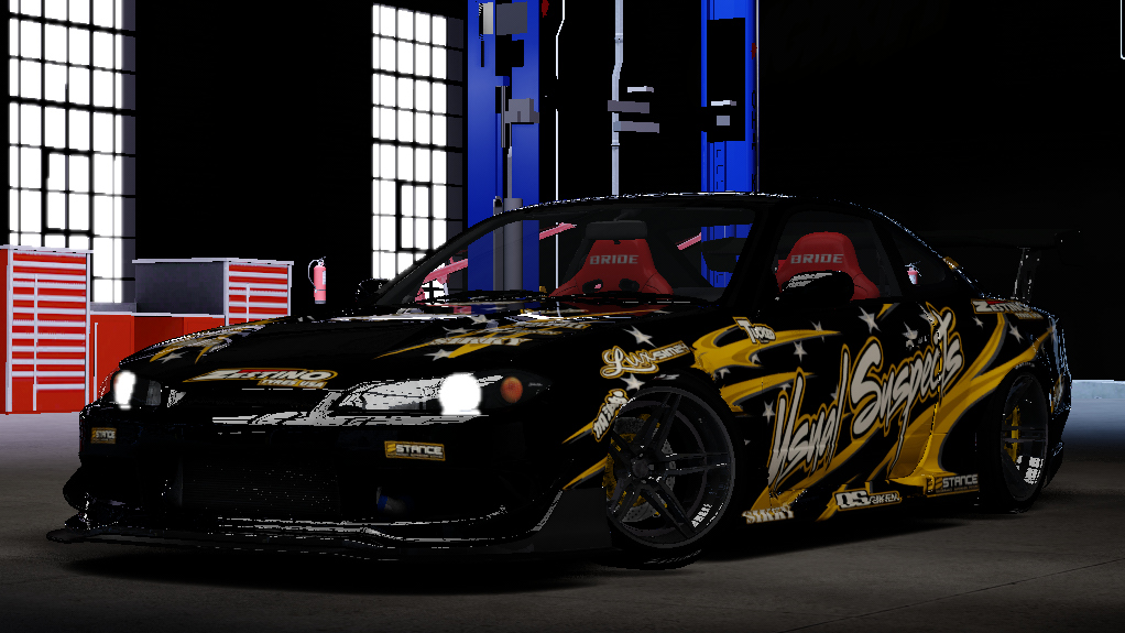 Nissan Silvia S15 Origin Lab VDC, skin TUS team paint black