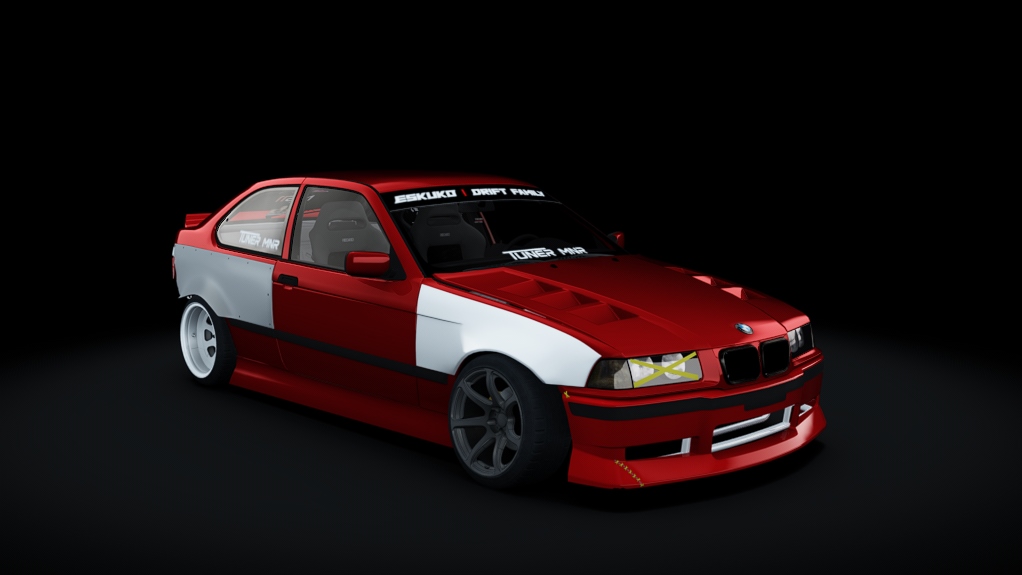 Eskuko Missile E36 compact, skin Red&White